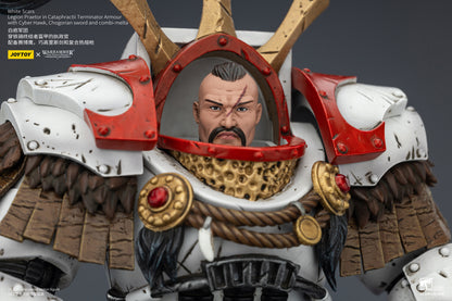 (Pre-Order) Warhammer 40k White Scars Legion Praetor in Cataphractii Terminator Armour with Cyber Hawk, Chogorian sword and combi-melta