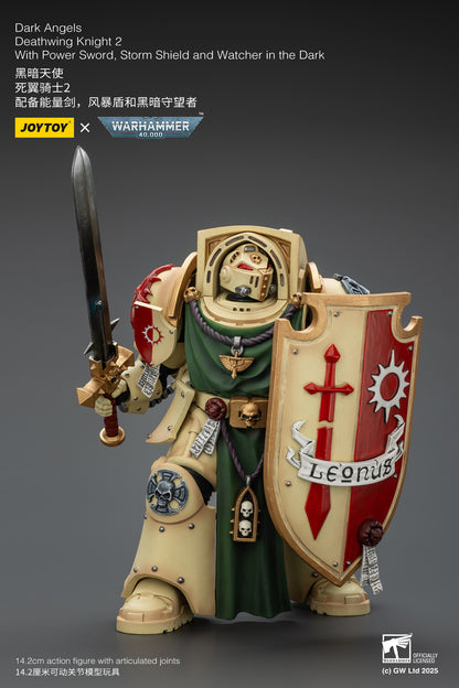 (Pre-Order) Warhammer 40k Dark Angels Deathwing Knight 2 With Power Sword, Storm Shield and Watcher in the Dark