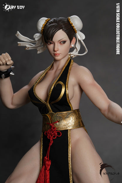 (Pre-Order) PLAY TOY P023-A Street Female Godness Fighter Chun-Li 2.0 1/6 Figure Black