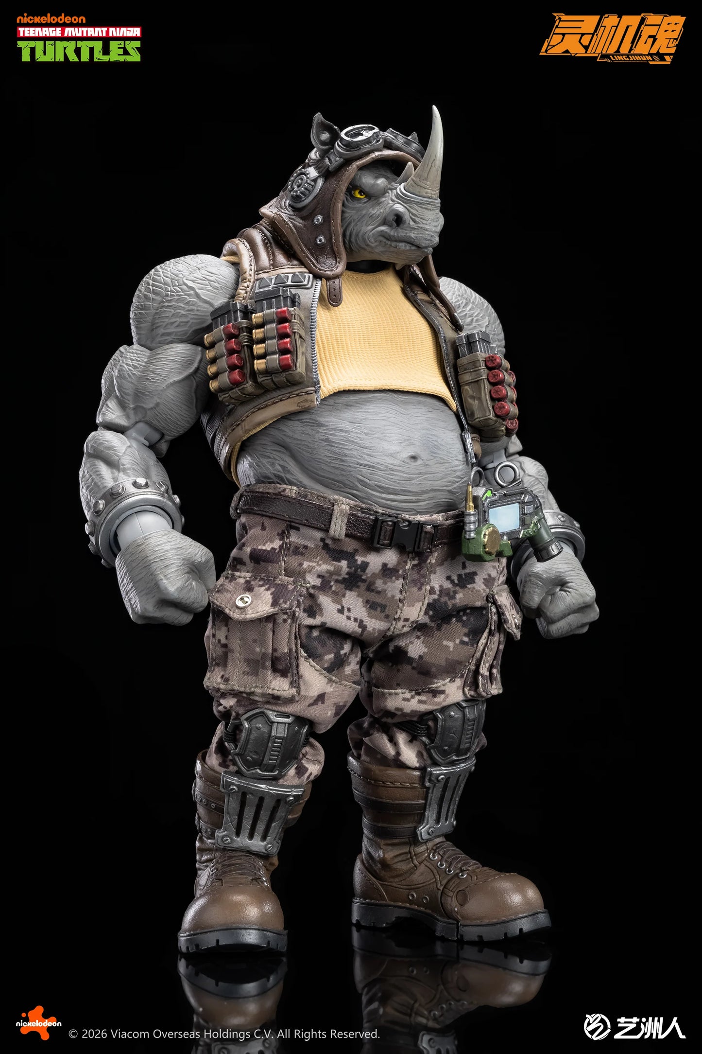 (Pre-Order) Lingjihun Official Licensed TMNT 1/12 Rocksteady