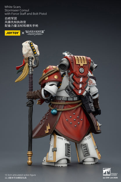 (Pre-Order) Warhammer 40k White Scars Stormseer Consul with Force Staff and Bolt Pistol