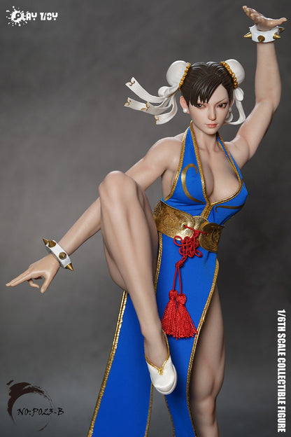 (Pre-Order) PLAY TOY P023-A Street Female Godness Fighter Chun-Li 2.0 1/6 Figure Blue