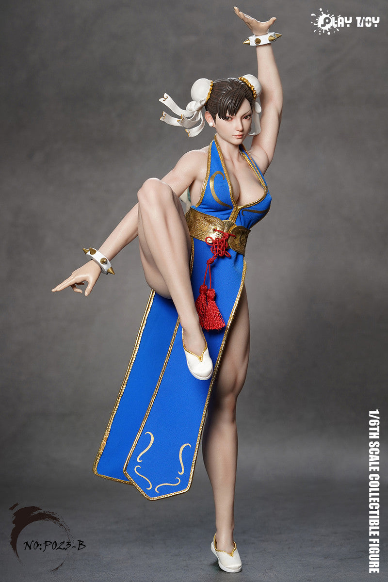 (Pre-Order) PLAY TOY P023-A Street Female Godness Fighter Chun-Li 2.0 1/6 Figure Blue