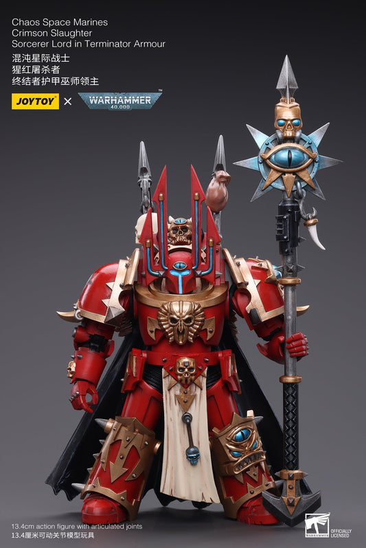 Warhammer 40K ChaosSpace Marines Crimson Slaughter Sorcerer Lord in Terminator Armour (In Stock)