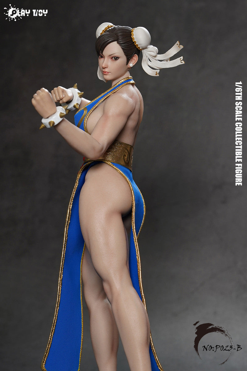 (Pre-Order) PLAY TOY P023-A Street Female Godness Fighter Chun-Li 2.0 1/6 Figure Blue