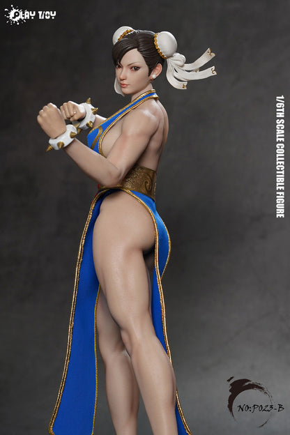 (Pre-Order) PLAY TOY P023-A Street Female Godness Fighter Chun-Li 2.0 1/6 Figure Blue