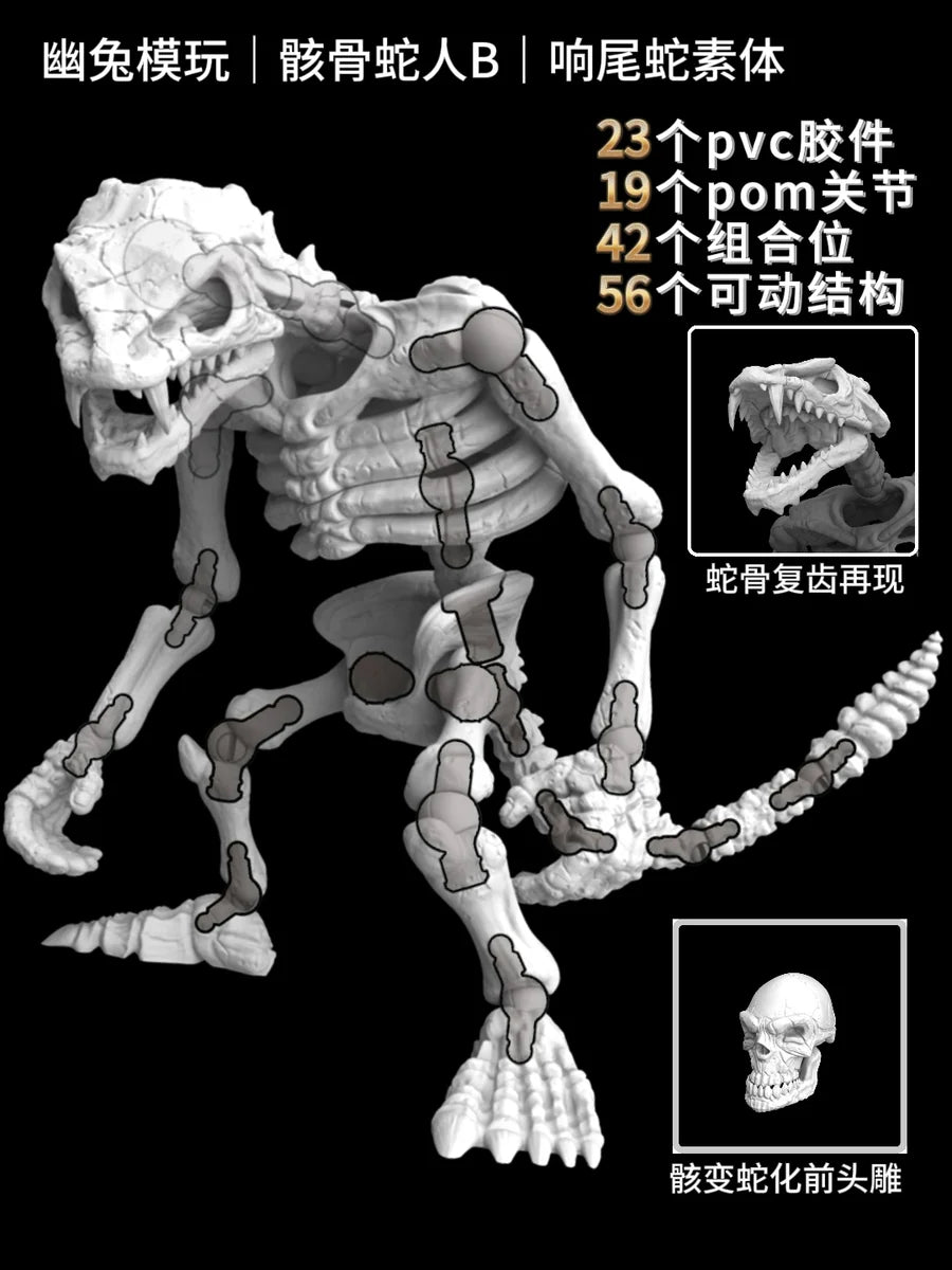 (Pre-Order) YOTO TOY 1/12 Skeletal Serpent Man Wave action figure Whole Set