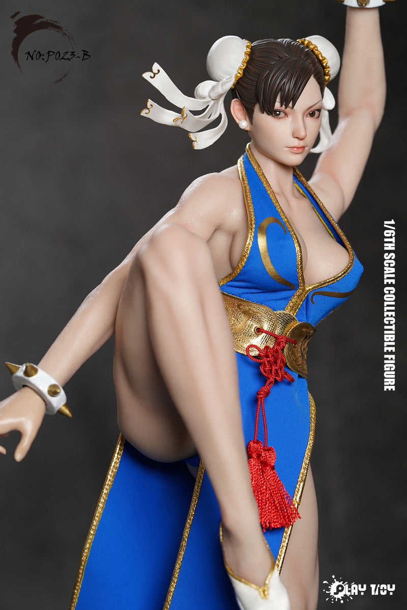 (Pre-Order) PLAY TOY P023-A Street Female Godness Fighter Chun-Li 2.0 1/6 Figure Blue