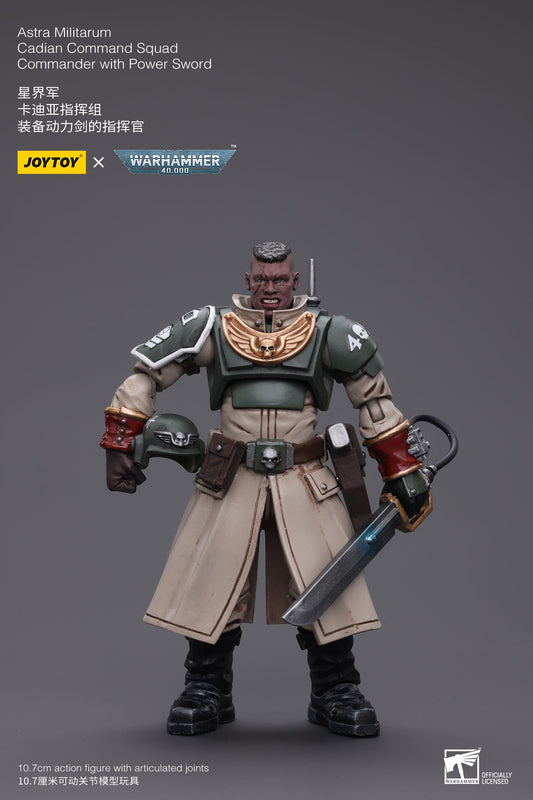 Warhammer 40K Astra Militarum Cadian Command Squad Commander with Power Sword (In Stock)