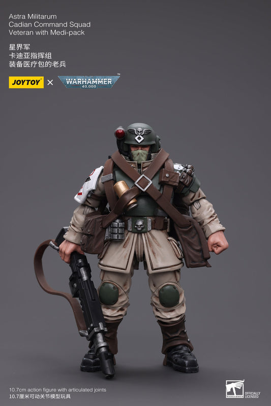 Warhammer 40K Astra Militarum Cadian Command Squad Veteran with Medi-pack (In Stock)