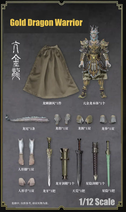 (Pre-Order) Fancy Realm 1/12 Gold Dragon Warrior action figure with preorder bonus