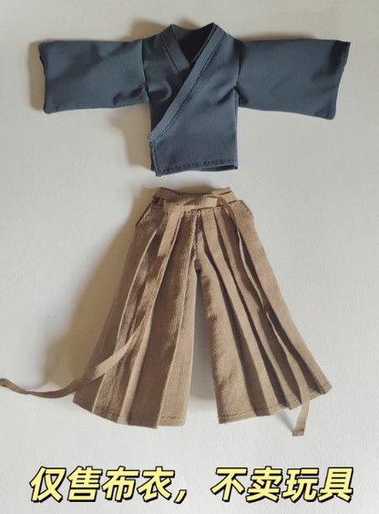 Custom 1/12 Clothing Accessories Clothes for Rurouni Kenshin Samurai Outfit and One Piece Law