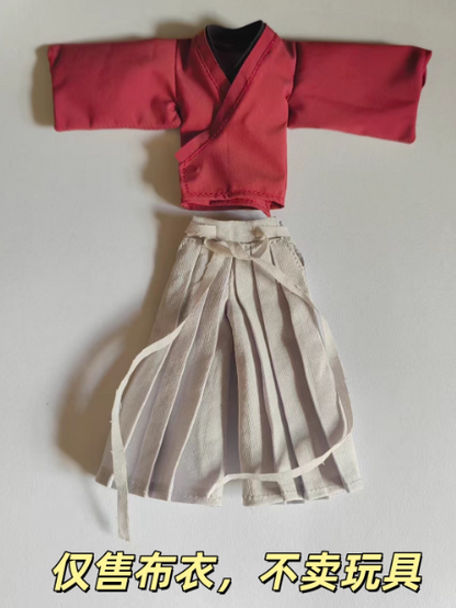 Custom 1/12 Clothing Accessories Clothes for Rurouni Kenshin Samurai Outfit and One Piece Law