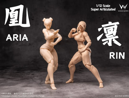 (Pre-Order) Whale Works 1/12 Super Articulate figures Aria and Rin