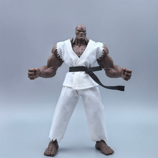 Custom 1/12 Clothing Accessories Clothes Street Fighters for Romankey Big Guy Body