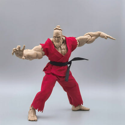 Custom 1/12 Clothing Accessories Clothes Street Fighters for Romankey Big Guy Body