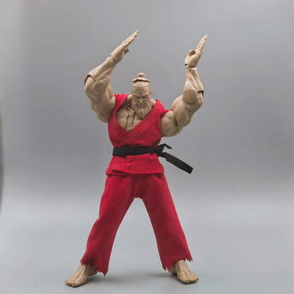 Custom 1/12 Clothing Accessories Clothes Street Fighters for Romankey Big Guy Body