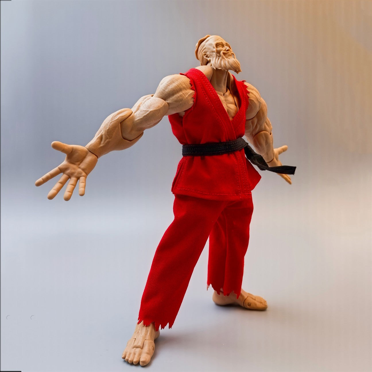 Custom 1/12 Clothing Accessories Clothes Street Fighters for Romankey Big Guy Body