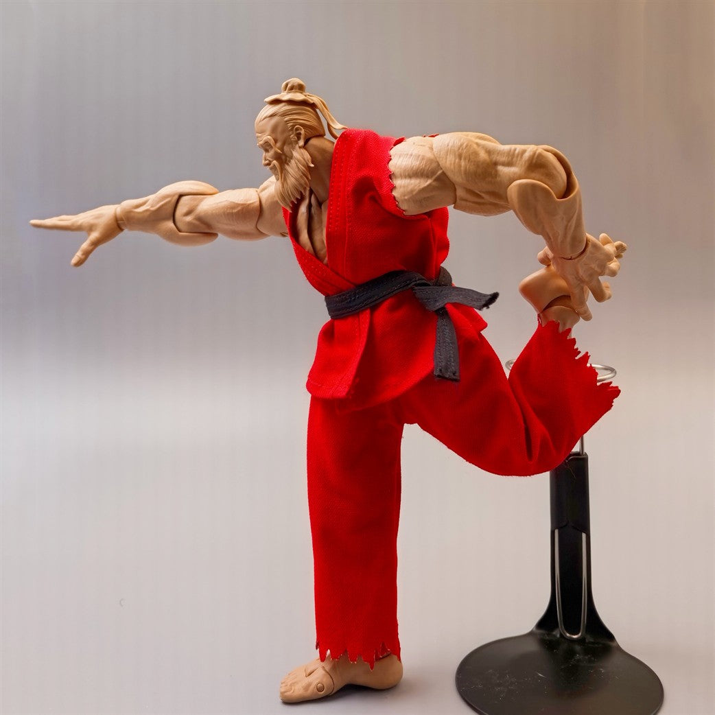 Custom 1/12 Clothing Accessories Clothes Street Fighters for Romankey Big Guy Body