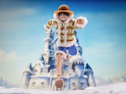 Custom 1/12 Clothing Accessories Clothes for S.H.Figuarts Luffy Dressrosa Plaid Outfit