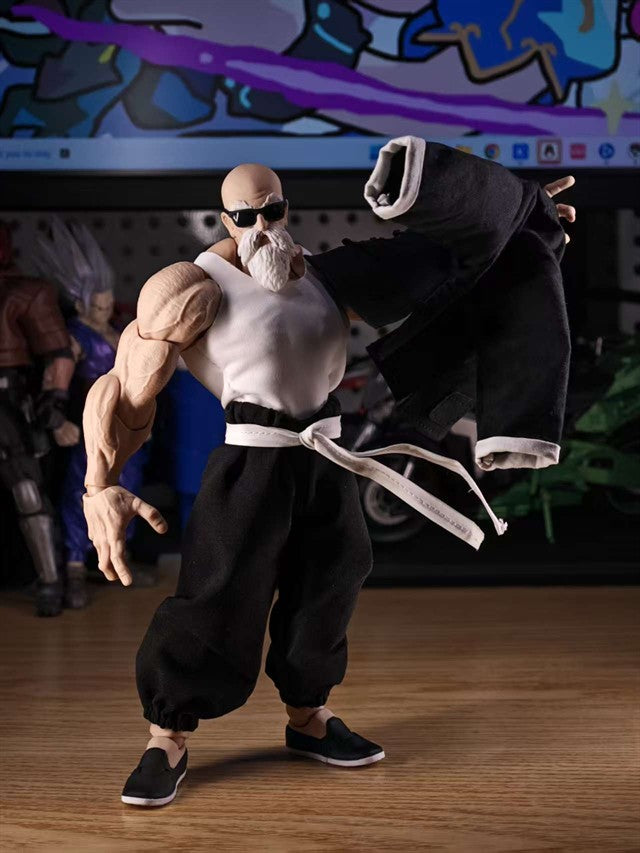 Custom 1/12 Clothing Accessories Clothes S.H.Figuarts Dragon Ball Master Roshi for Romankey Big Guy Body