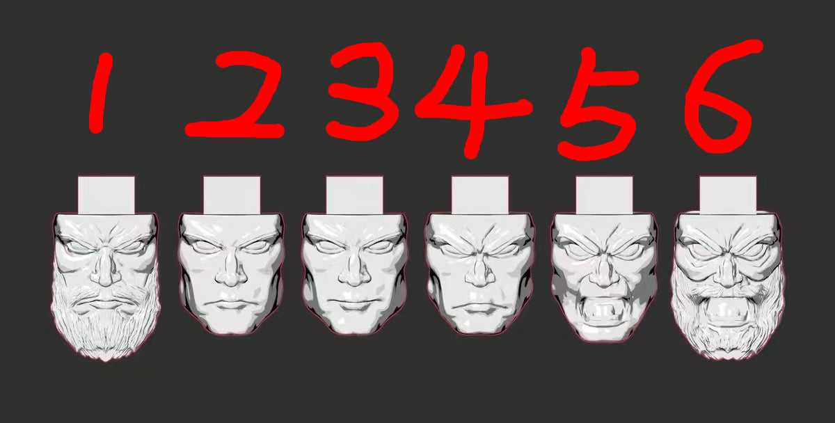 Custom Faces for Revoltech Thor