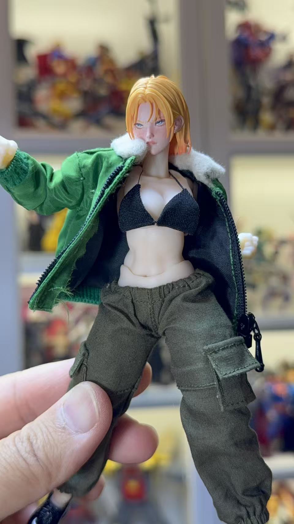 Custom 1/12 Action Figure Street Fighter Cammy head Sclupt (Figure not included)