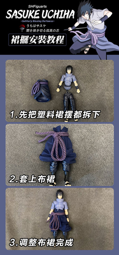 Custom 1/12 Clothing for SHF Naruto Shippuden Sasuke Uchiha