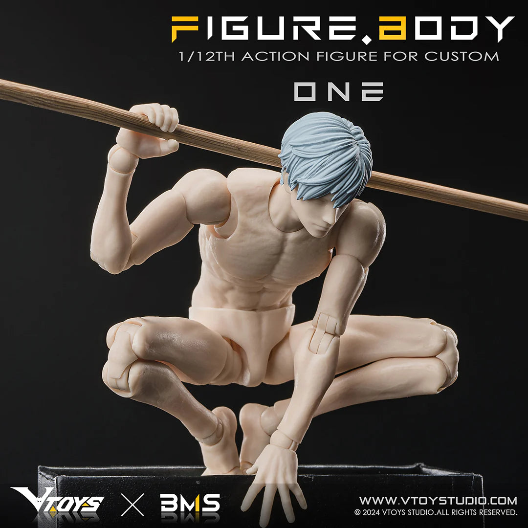 (Pre-Order) Vtoys x BMS 1/12 Super Articulated BODY ONE action figure VB002 white and VB003 yellow