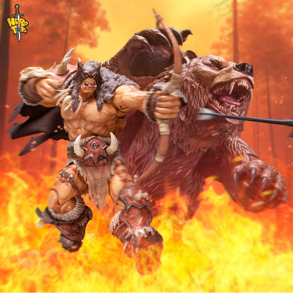 (Pre-Order) Hero Toys 1/10 Tribal Hunter Orc tracker and war bear action figure