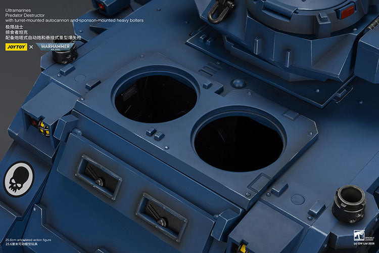 (Pre-Order) Warhammer 40k Ultramarines Predator Destructor with turret-mounted autocannon and sponson-mounted heavy bolters