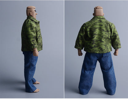 Custom 1/12 Clothing Accessories Military Uniform for 1/12 Scale Strong Body