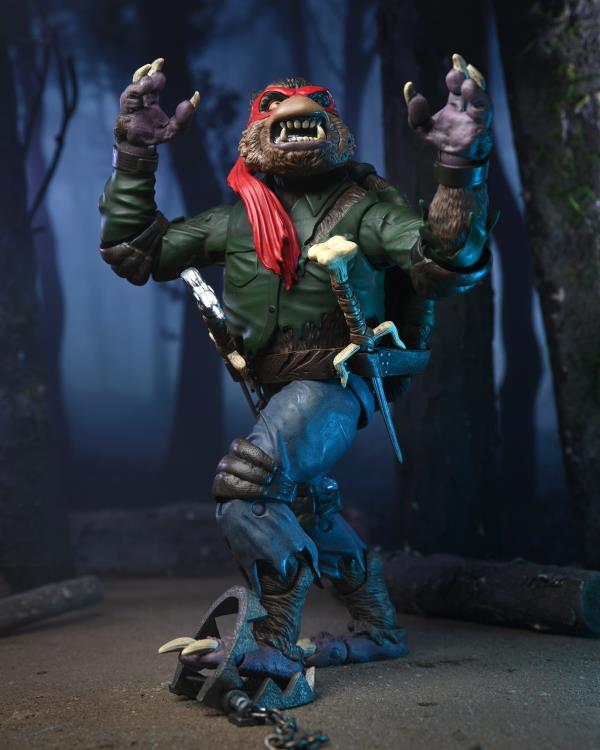 Neca Universal Monsters x Teenage Mutant Ninja Turtles Ultimate Raphael as Wolfman (In Stock)