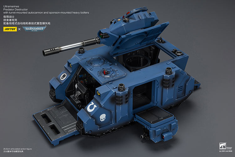 (Pre-Order) Warhammer 40k Ultramarines Predator Destructor with turret-mounted autocannon and sponson-mounted heavy bolters