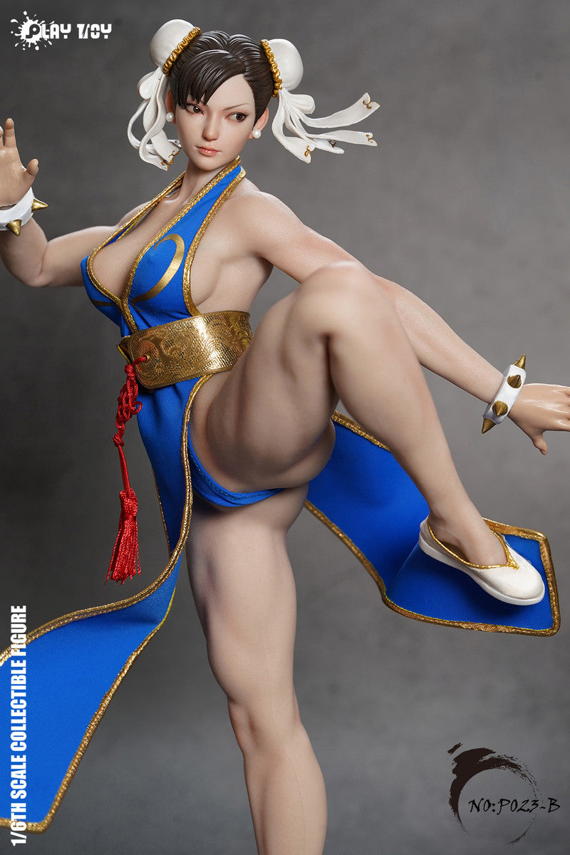 (Pre-Order) PLAY TOY P023-A Street Female Godness Fighter Chun-Li 2.0 1/6 Figure Blue