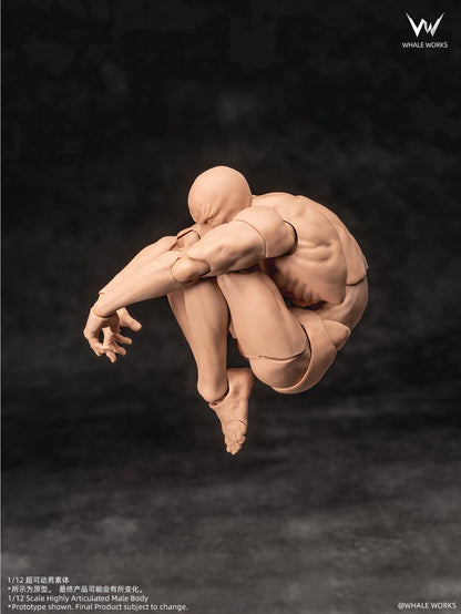 (Pre-Order) Whale Works 1/12 Super Articulated Male Body ASH action figure