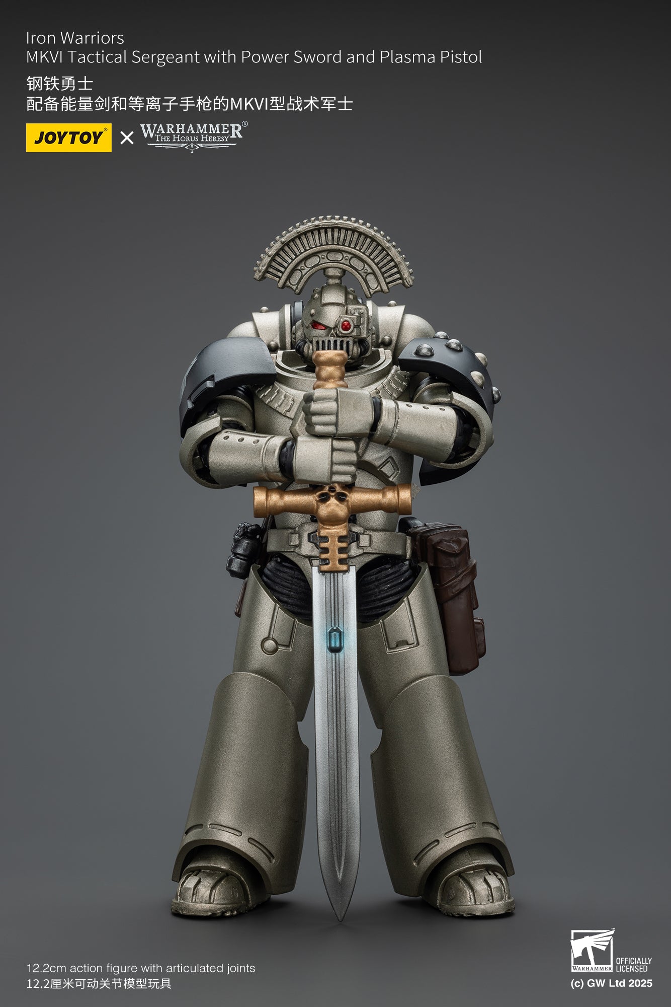(Pre-Order) Warhammer The Horus Heresy Iron Warriors MKVI Tactical Sergeant with Power Sword and Plasma Pistol