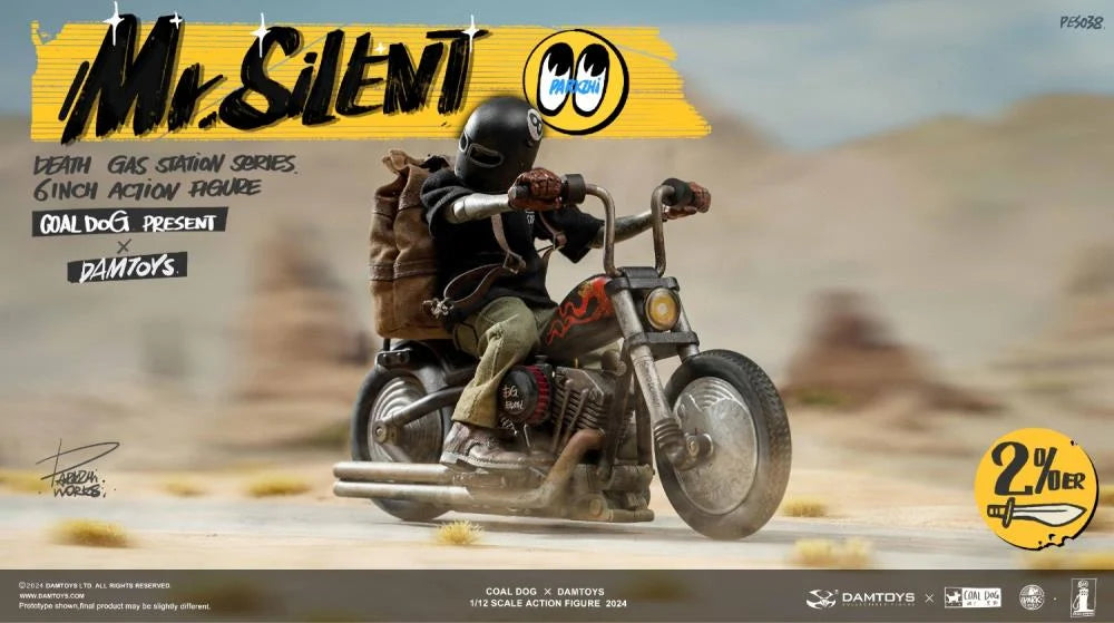 (Pre-Order) Death Gas Station Mr. Silent (Deluxe Edition) 1/12 Scale Action Figure with Motorcycle