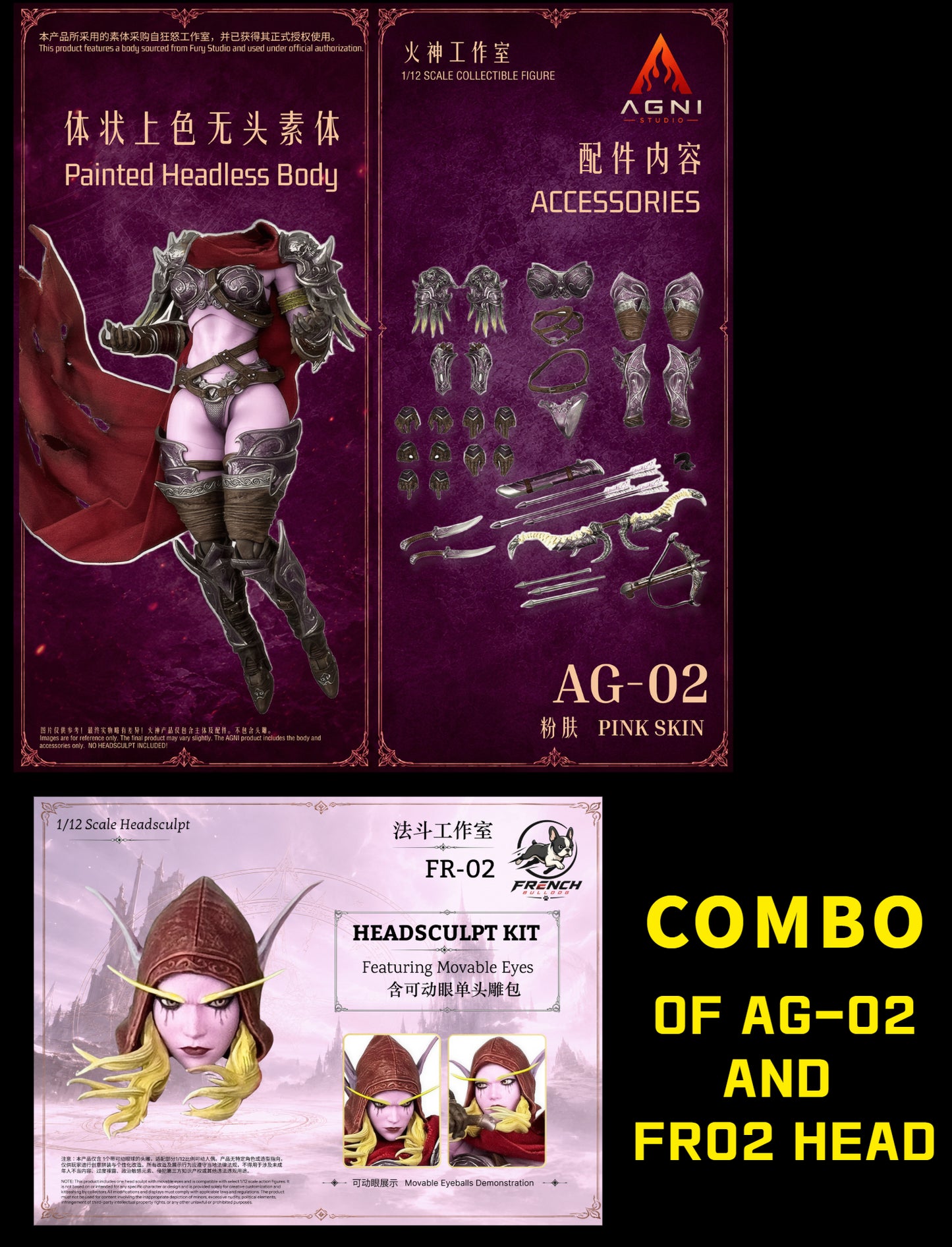 (Pre-Order) Agni Stuido 1/12 Fallen Huntress and FR Head Set Action figure