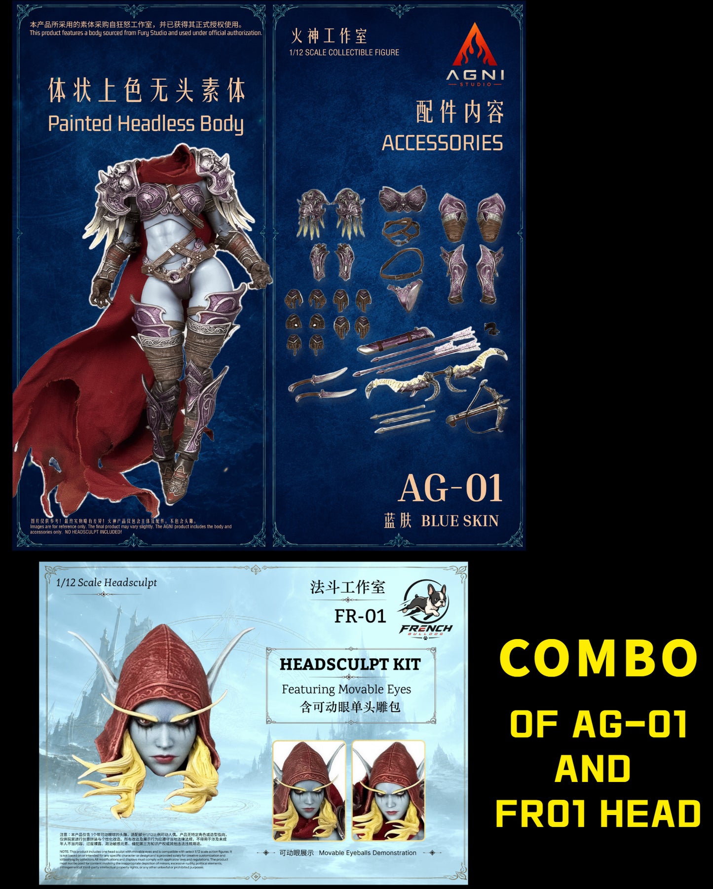 (Pre-Order) Agni Stuido 1/12 Fallen Huntress and FR Head Set Action figure