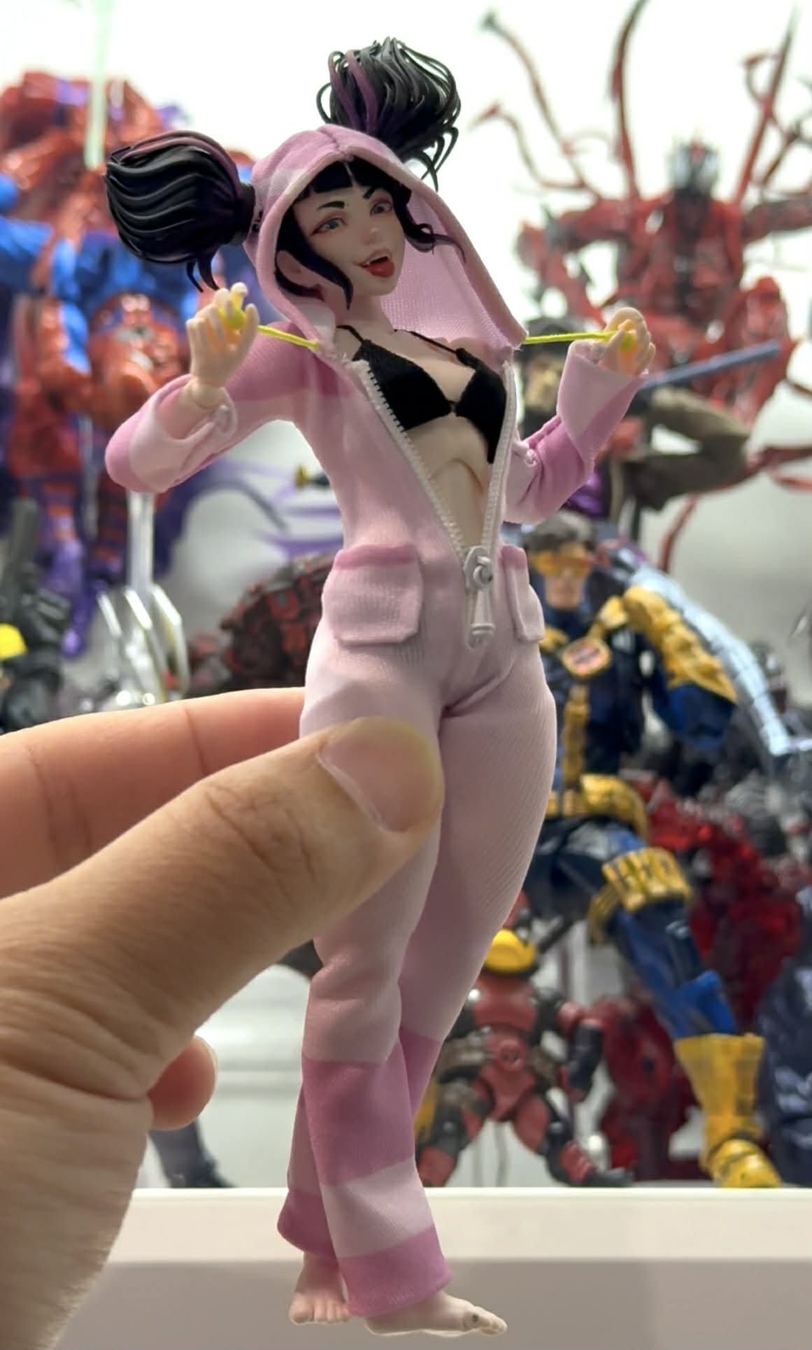 Custom 1/12 Action Figure Street Fighters Juri Han for Romankey Female Body
