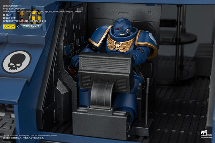(Pre-Order) Warhammer 40k Ultramarines Predator Destructor with turret-mounted autocannon and sponson-mounted heavy bolters