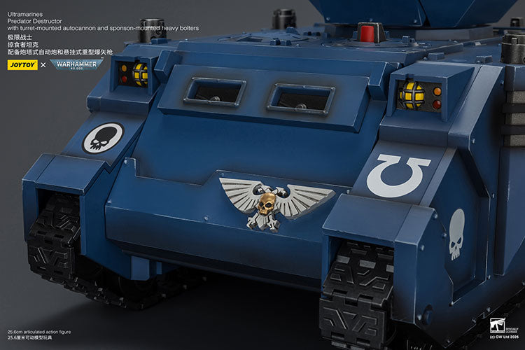 (Pre-Order) Warhammer 40k Ultramarines Predator Destructor with turret-mounted autocannon and sponson-mounted heavy bolters