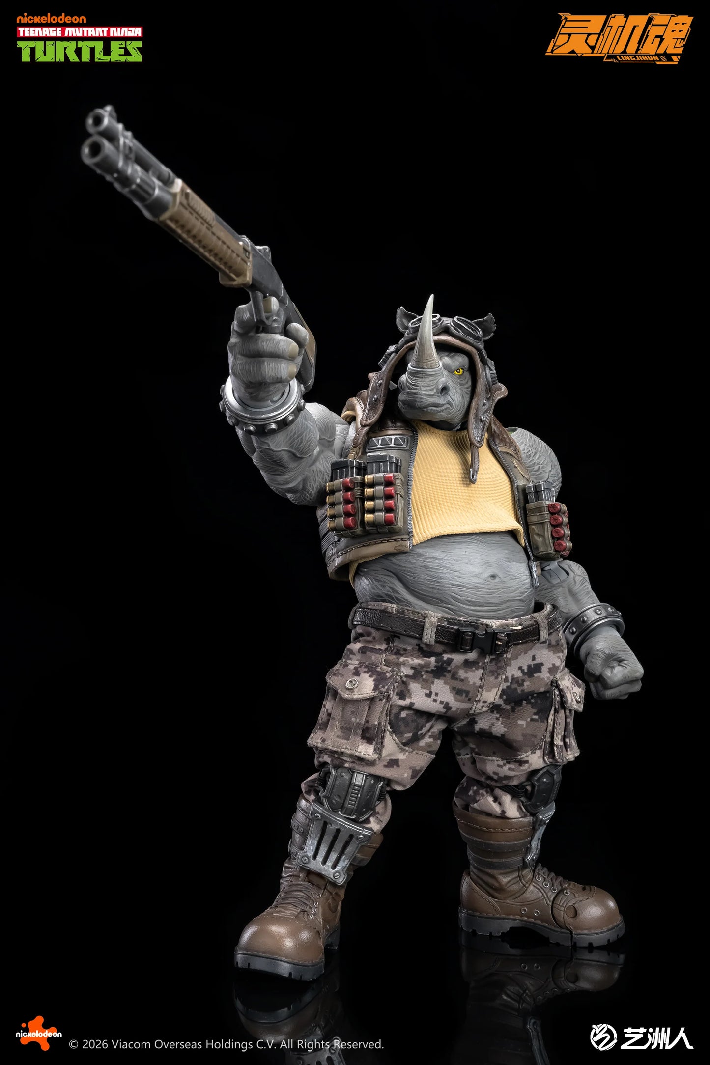 (Pre-Order) Lingjihun Official Licensed TMNT 1/12 Rocksteady