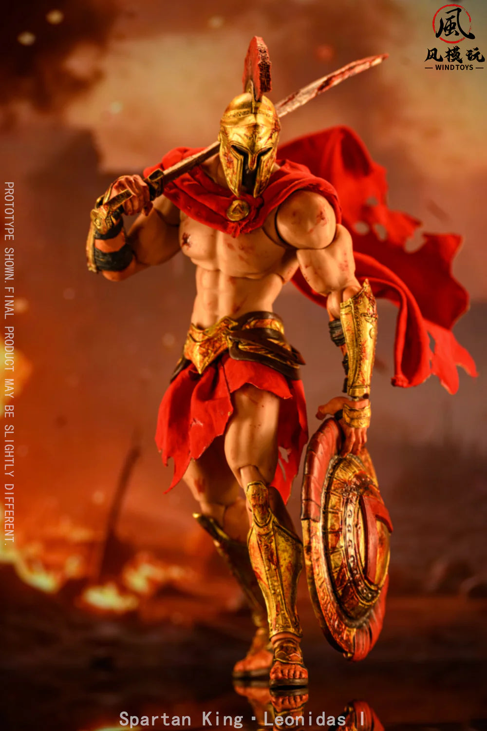 (Pre-Order) Wind Toys 1/12 Spartan King Leonidas FMW004 Standard and Bloodstained Version action figure