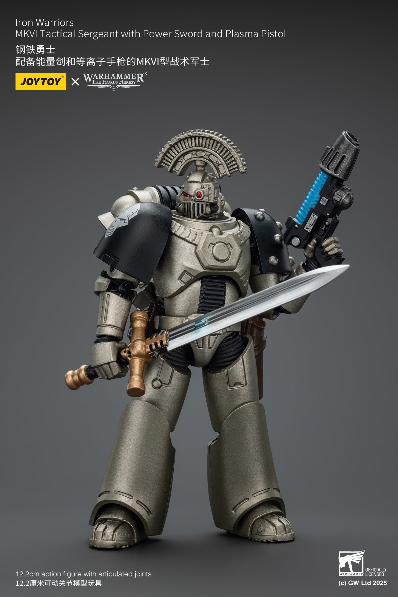 (Pre-Order) Warhammer The Horus Heresy Iron Warriors MKVI Tactical Sergeant with Power Sword and Plasma Pistol