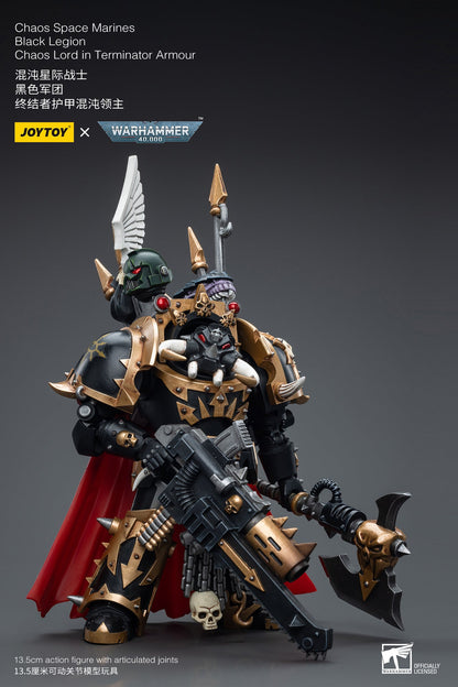 Warhammer 40K Chaos Space Marines Black Legion Chaos Lord in Terminator Armour (In Stock)