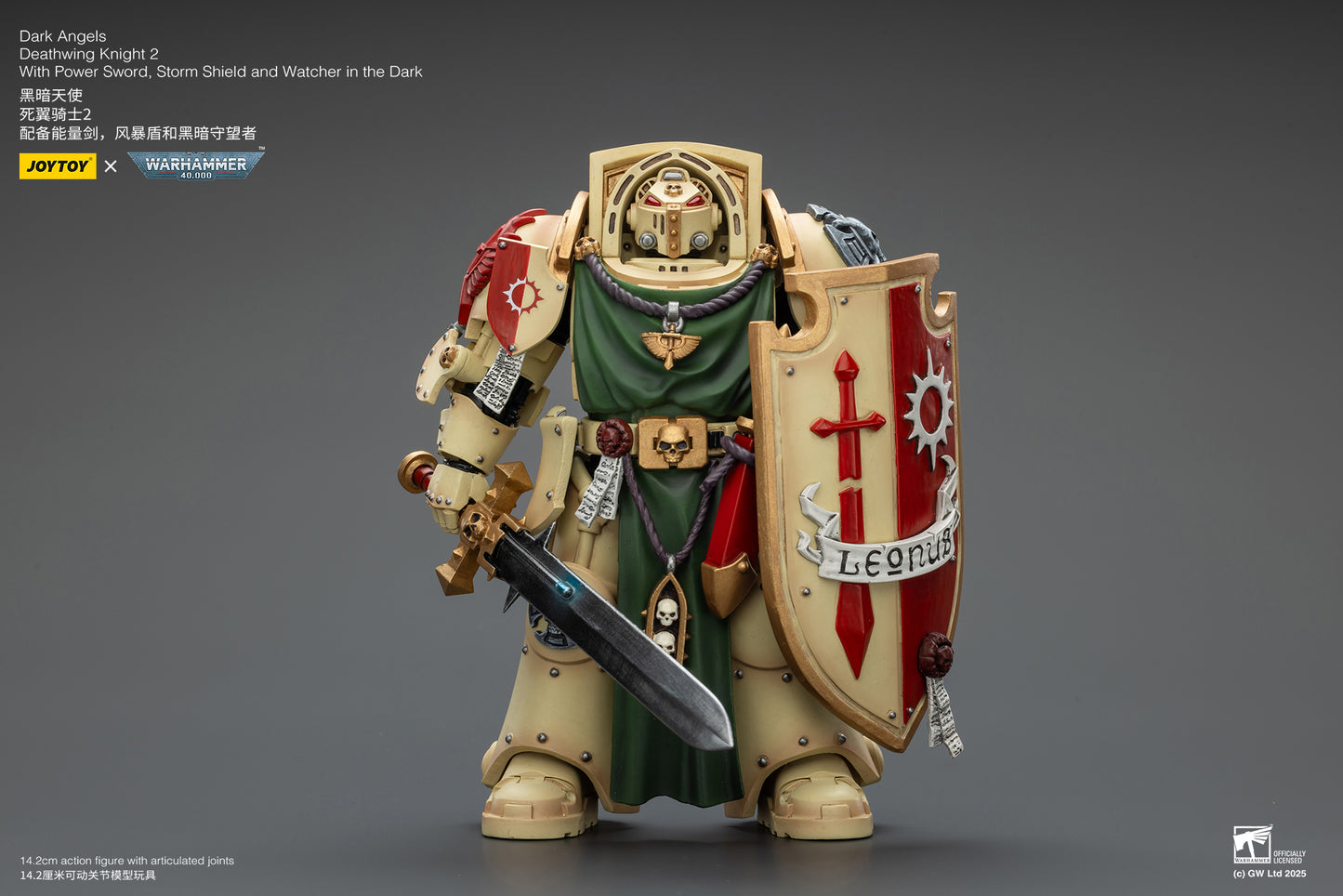 (Pre-Order) Warhammer 40k Dark Angels Deathwing Knight 2 With Power Sword, Storm Shield and Watcher in the Dark