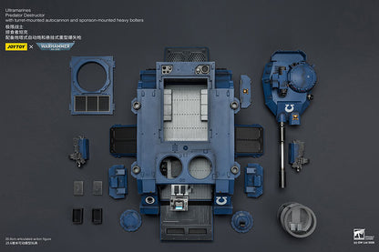 (Pre-Order) Warhammer 40k Ultramarines Predator Destructor with turret-mounted autocannon and sponson-mounted heavy bolters
