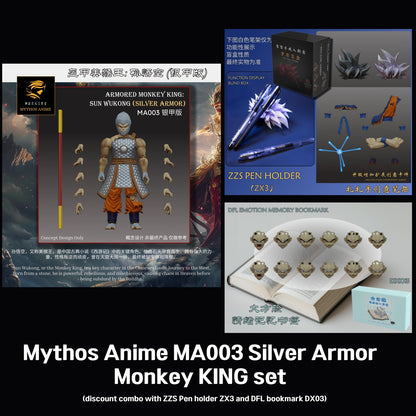 (Pre-Order) Mythos Anime Studio Wave one Armored Monkey King Sun Wukong Silver MA003